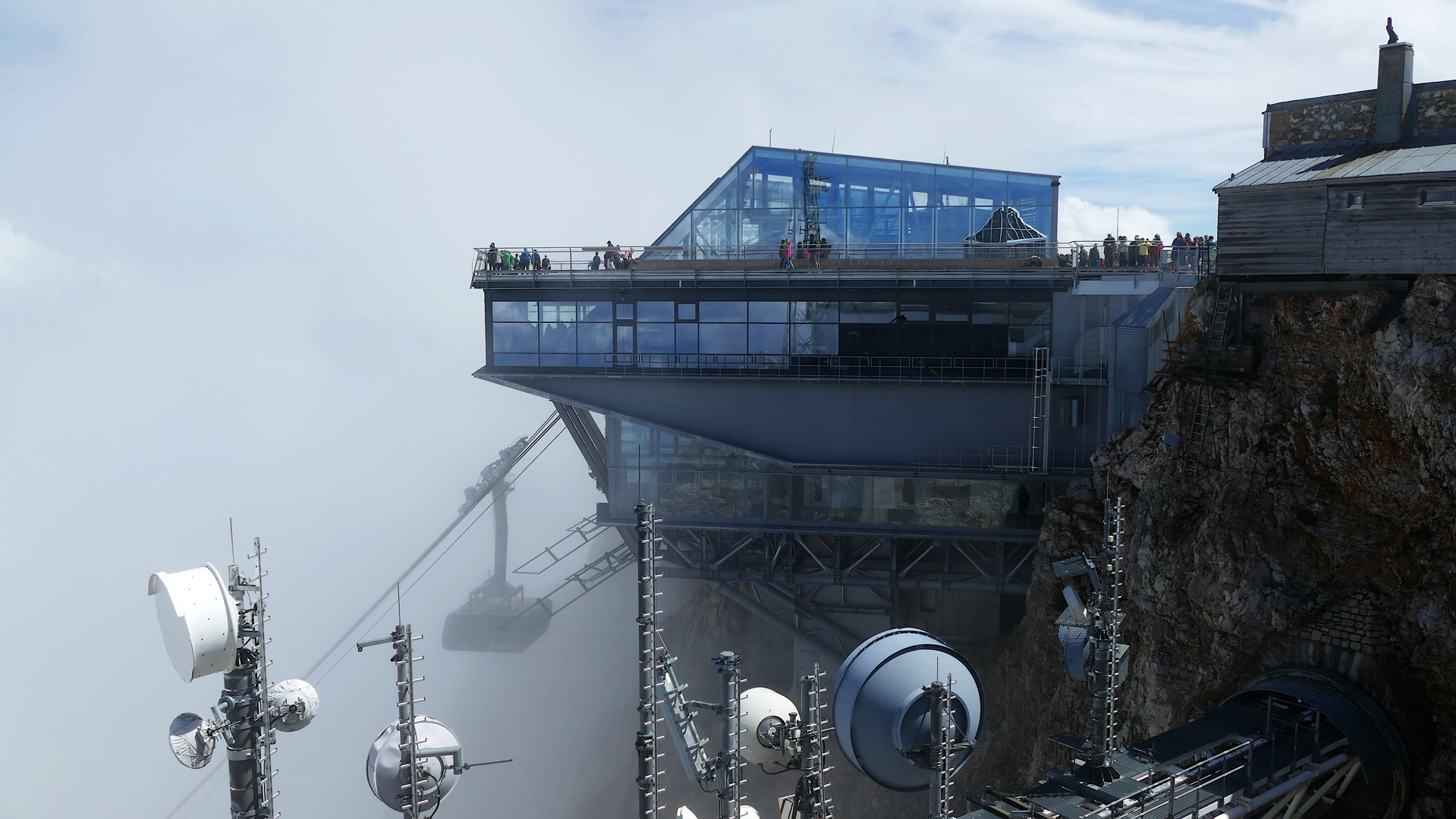 Bergstation der neuen Zugspitz-Seilbahn